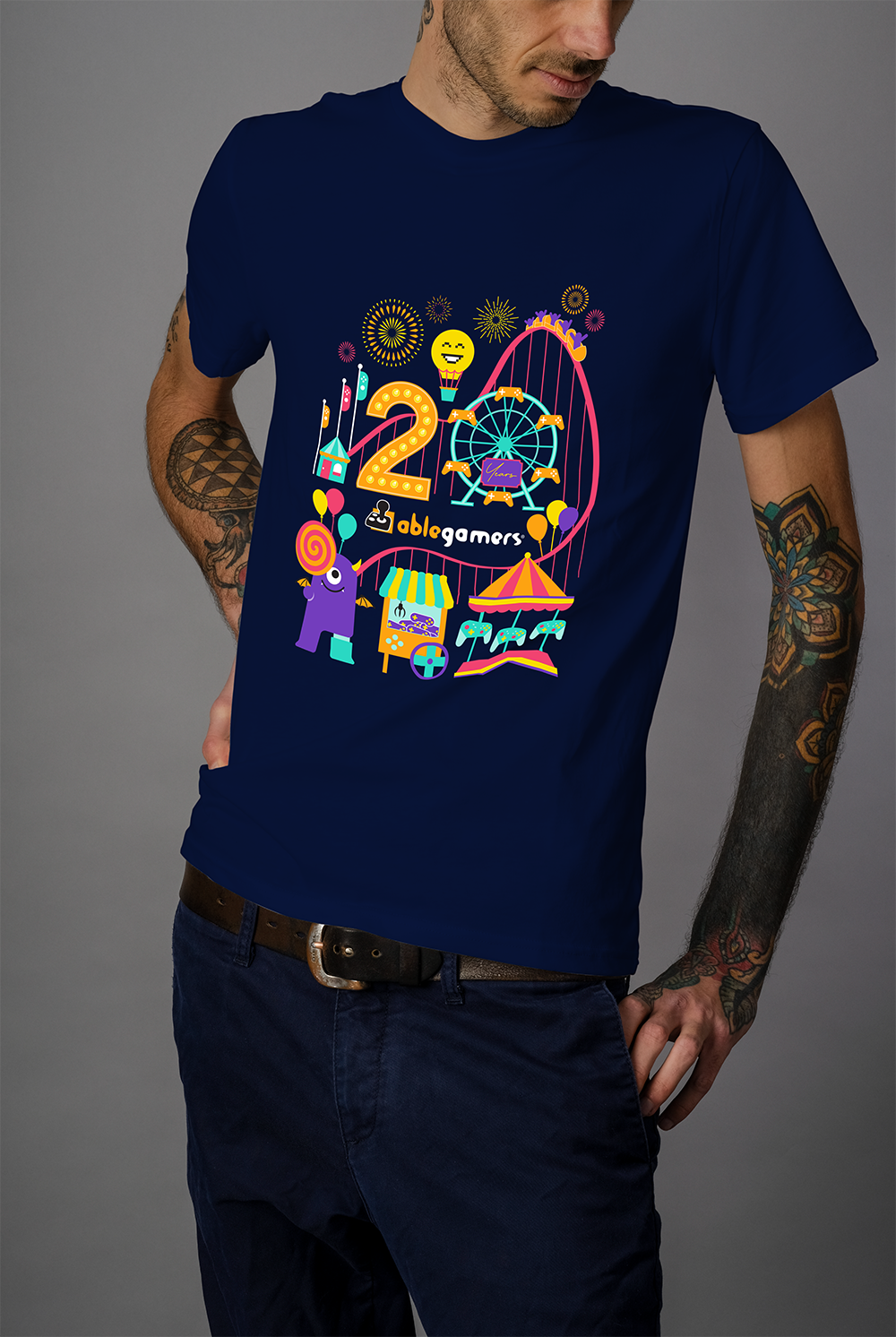 20th Anniversary Carnival Shirt – The AbleGamers Charity Shop